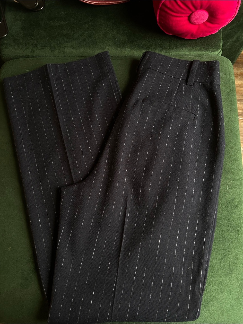 Favorite Daughter Navy Pinstripe Dress Trousers
